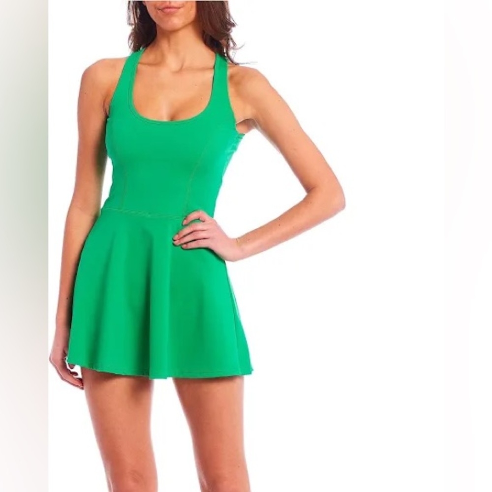 Active Seamed Bodice Pull-On Mini Tennis Dress